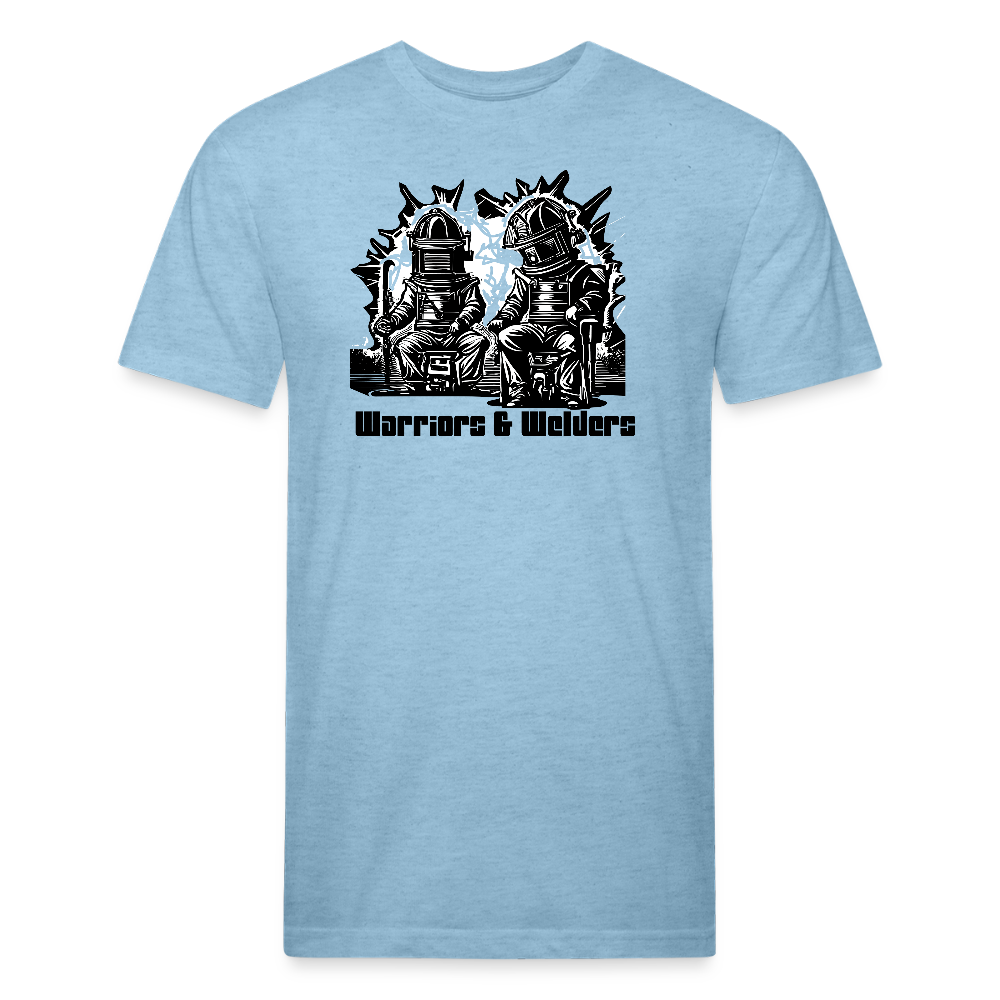 Fitted Cotton/Poly T-Shirt by Next Level - heather blue