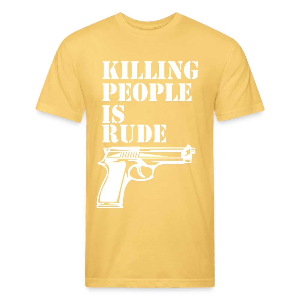 Fitted Cotton/Poly T-Shirt by Next Level - pastel yellow