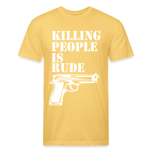Fitted Cotton/Poly T-Shirt by Next Level - pastel yellow