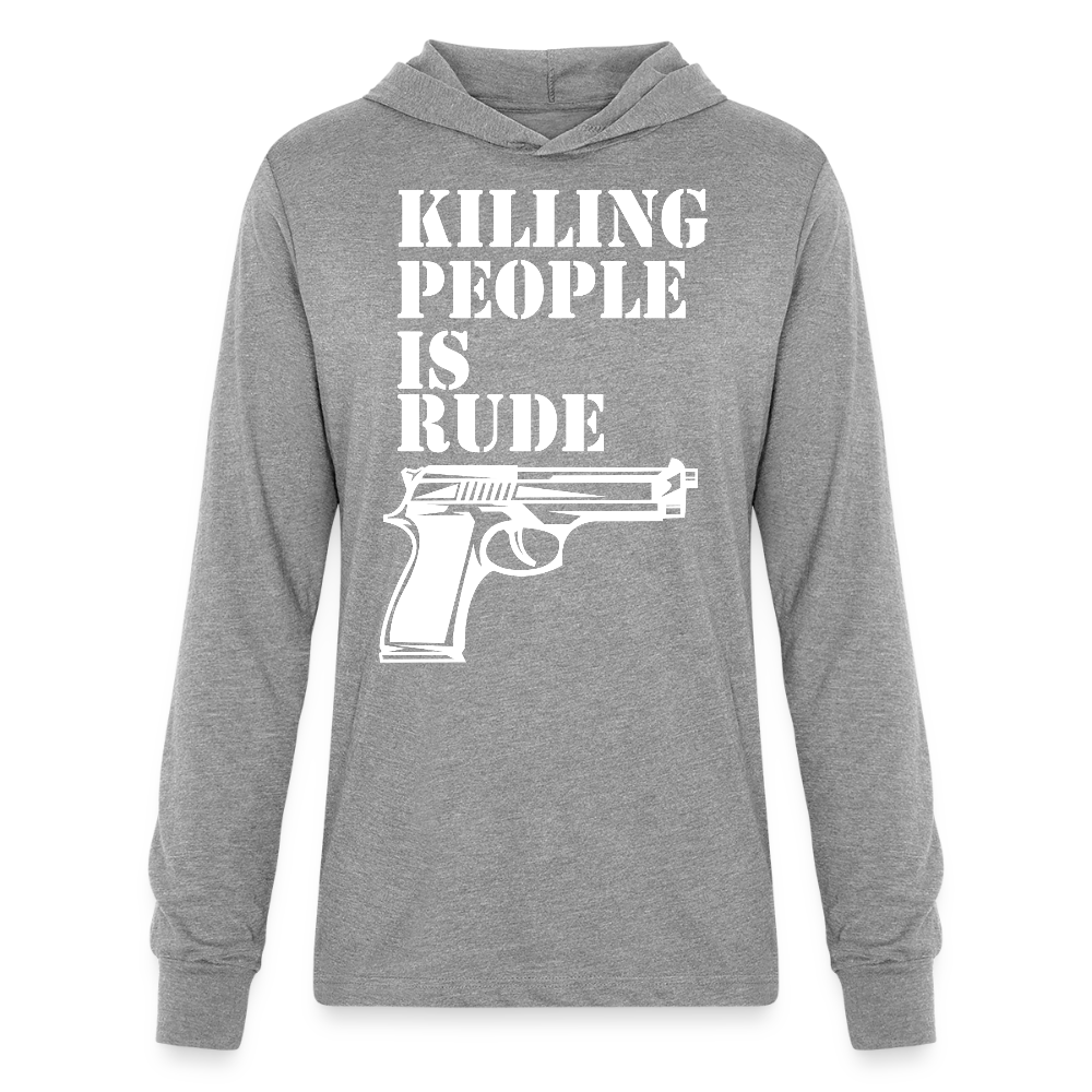 Unisex Long Sleeve Hoodie Shirt - heather grey