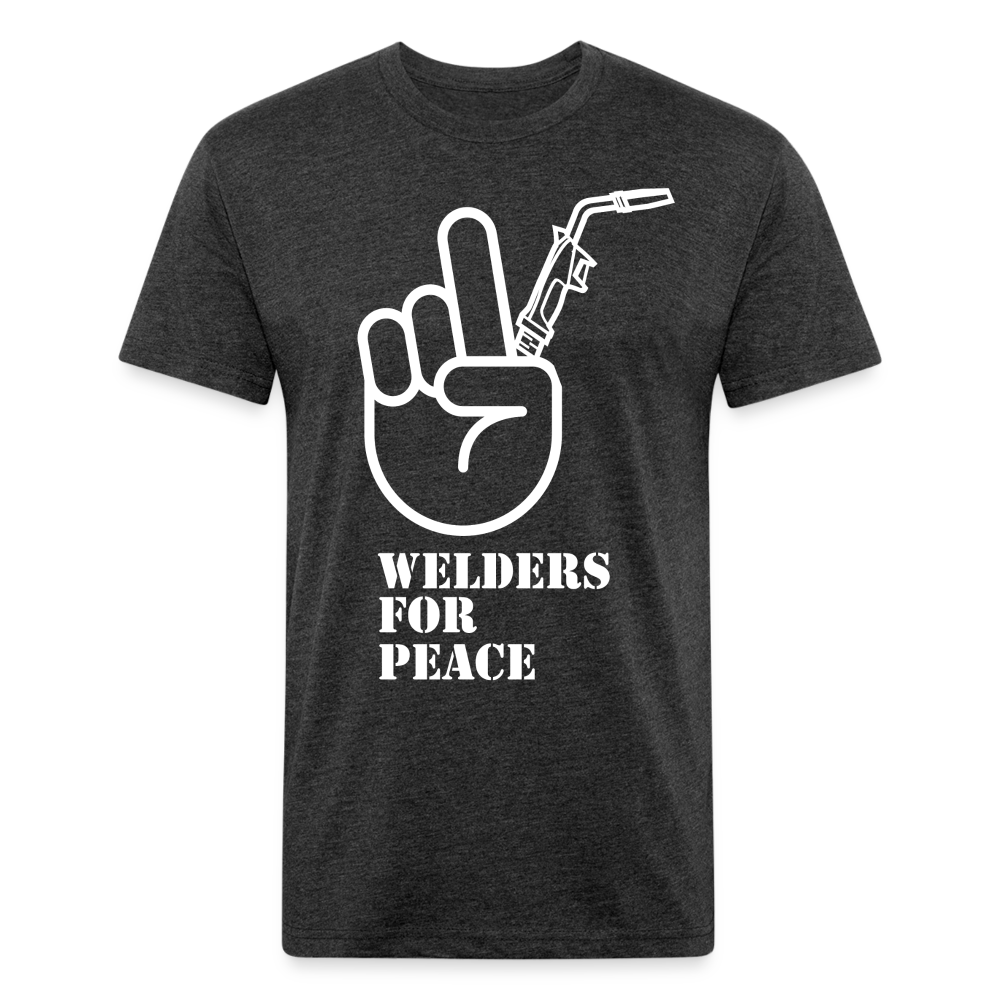 Fitted Cotton/Poly T-Shirt by Next Level - heather black