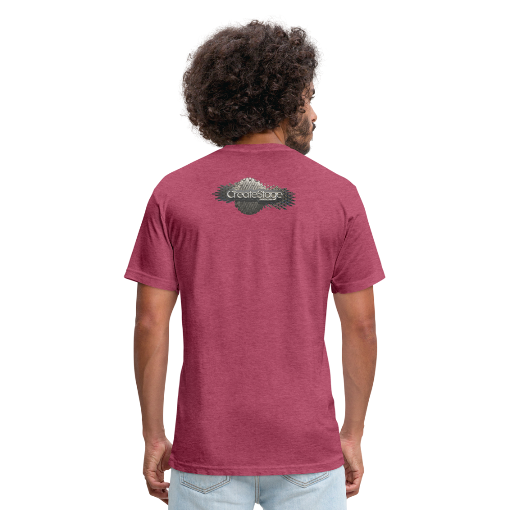Fitted Cotton/Poly T-Shirt by Next Level - heather burgundy