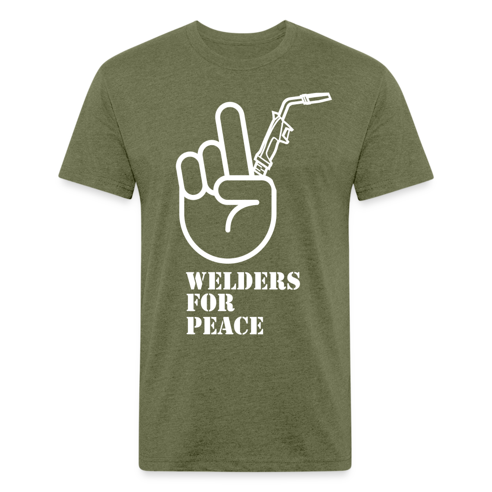 Fitted Cotton/Poly T-Shirt by Next Level - heather military green