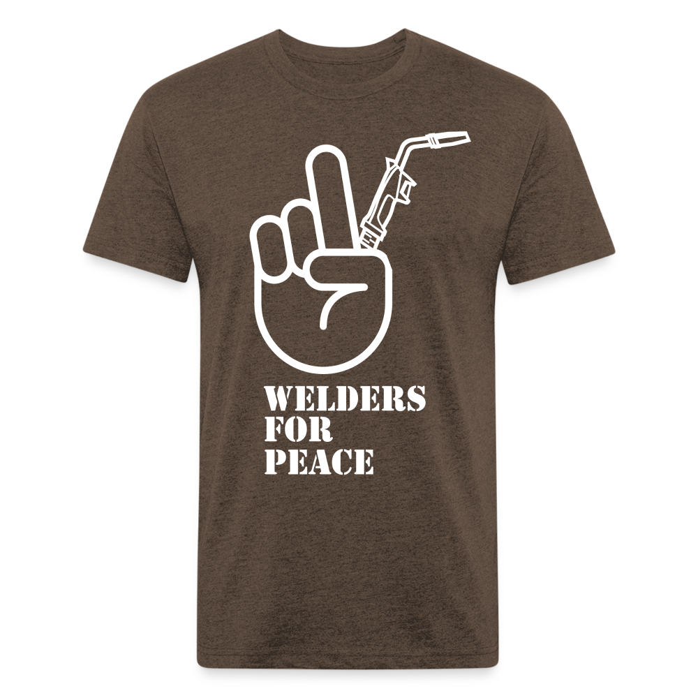 Fitted Cotton/Poly T-Shirt by Next Level - heather espresso