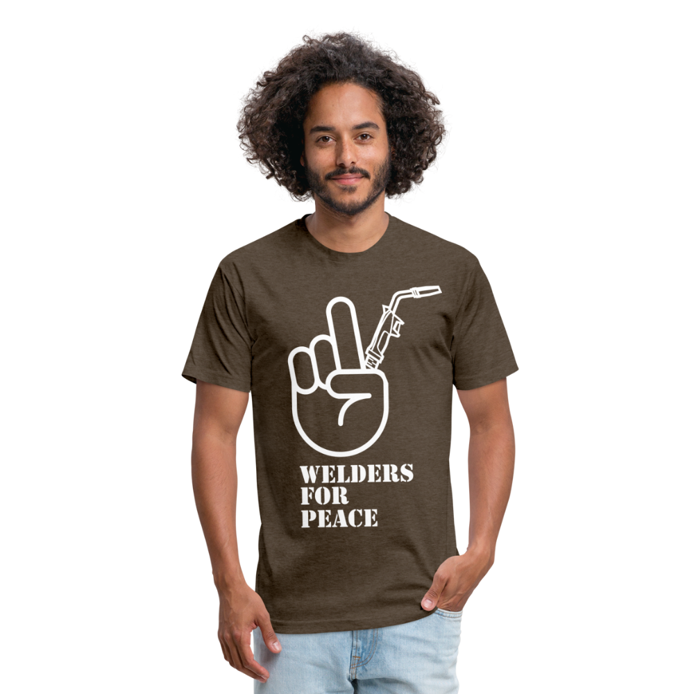 Fitted Cotton/Poly T-Shirt by Next Level - heather espresso