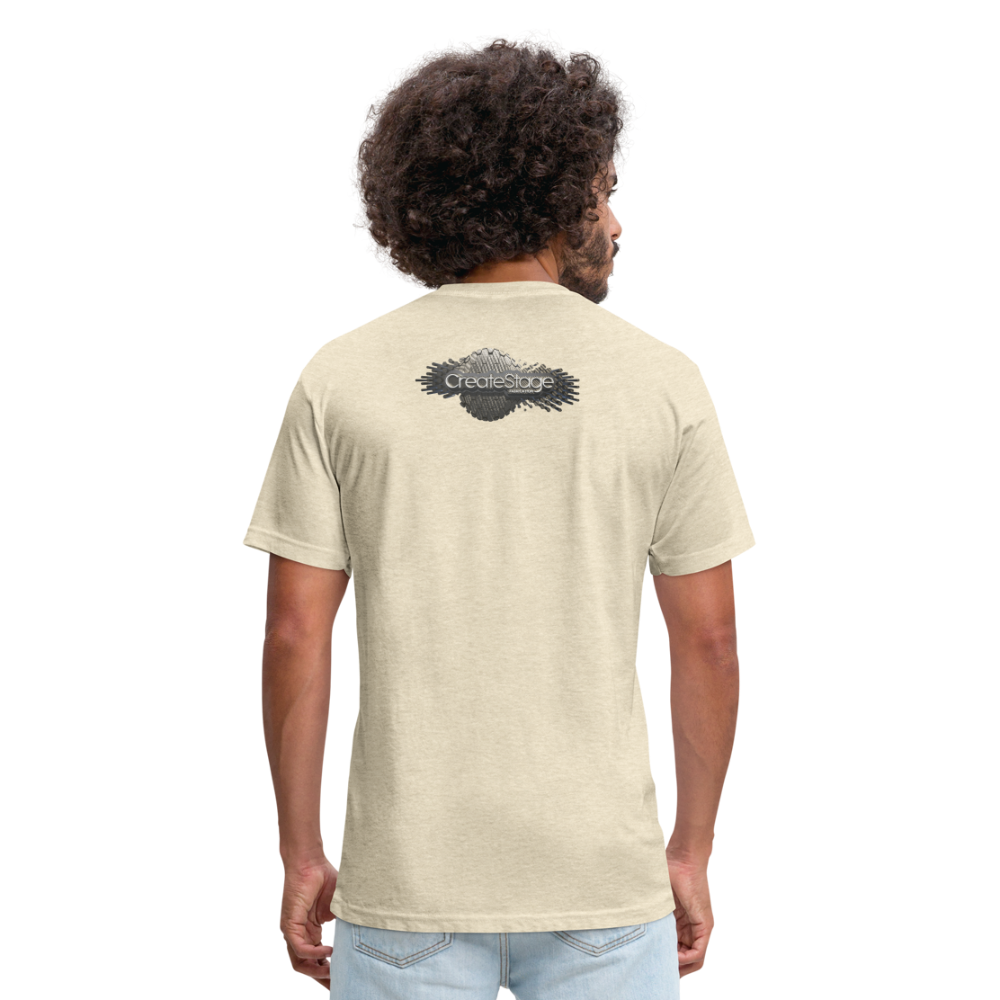 Fitted Cotton/Poly T-Shirt by Next Level - heather cream