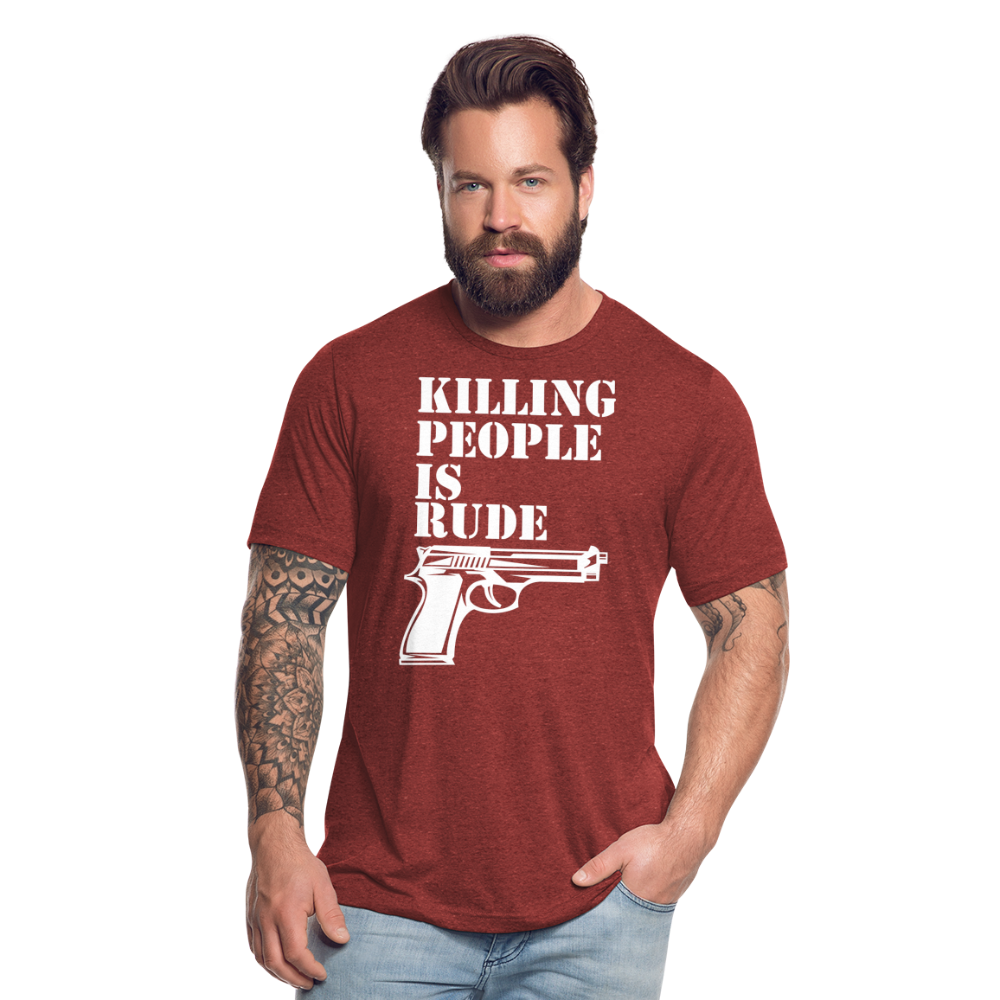 Unisex Tri-Blend T-Shirt - heather cranberry