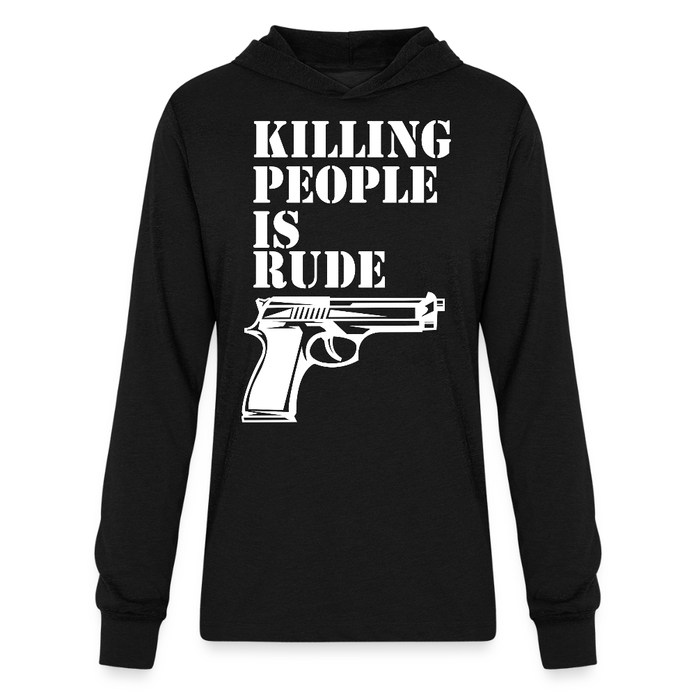 Unisex Long Sleeve Hoodie Shirt - black