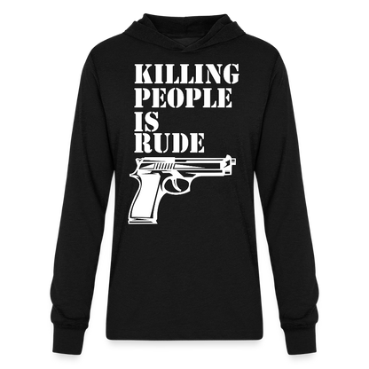 Unisex Long Sleeve Hoodie Shirt - black