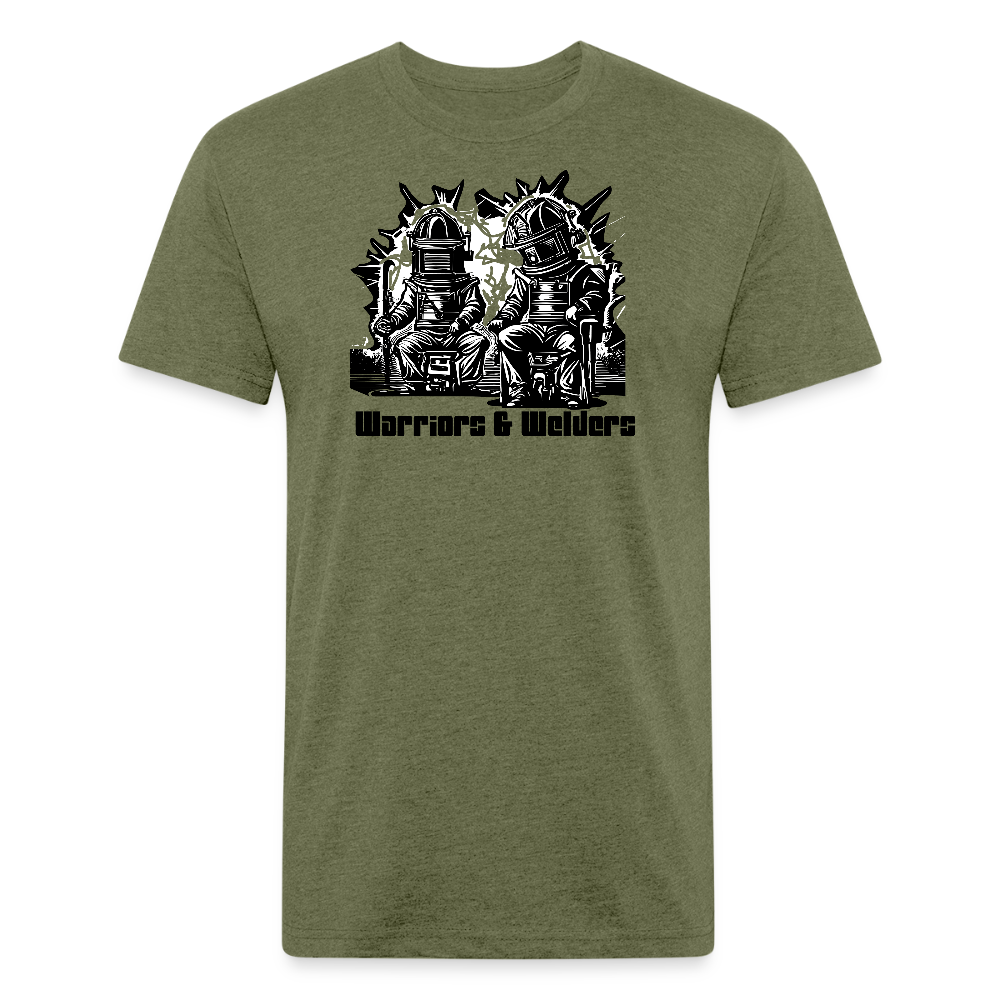 Fitted Cotton/Poly T-Shirt by Next Level - heather military green