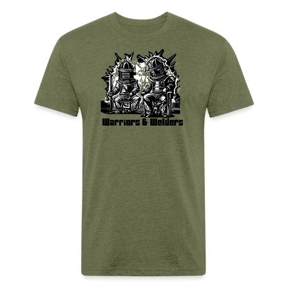Fitted Cotton/Poly T-Shirt by Next Level - heather military green