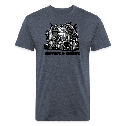 Fitted Cotton/Poly T-Shirt by Next Level - heather navy