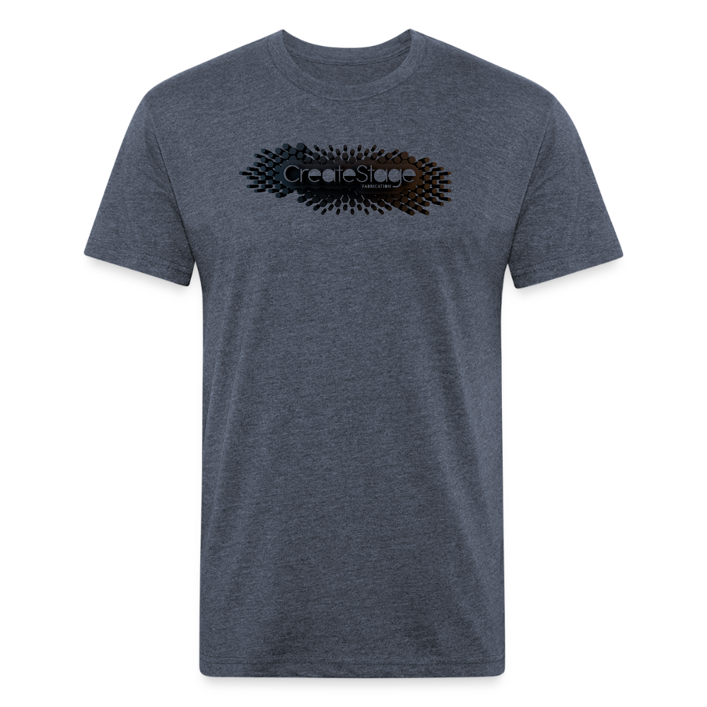 Fitted Cotton/Poly T-Shirt by Next Level - heather navy