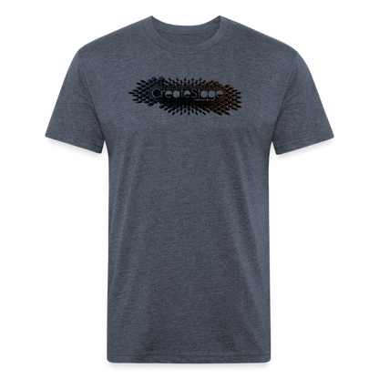 Fitted Cotton/Poly T-Shirt by Next Level - heather navy