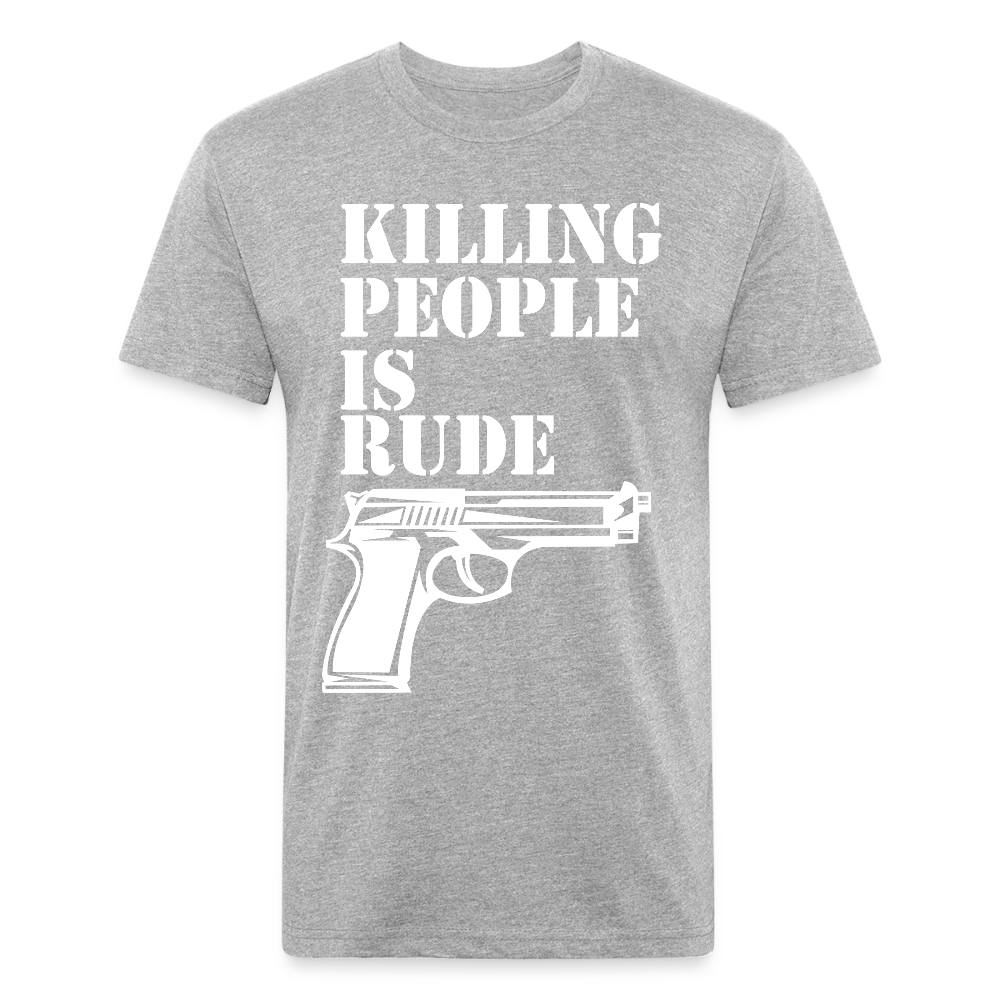 Fitted Cotton/Poly T-Shirt by Next Level - heather gray