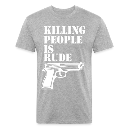 Fitted Cotton/Poly T-Shirt by Next Level - heather gray