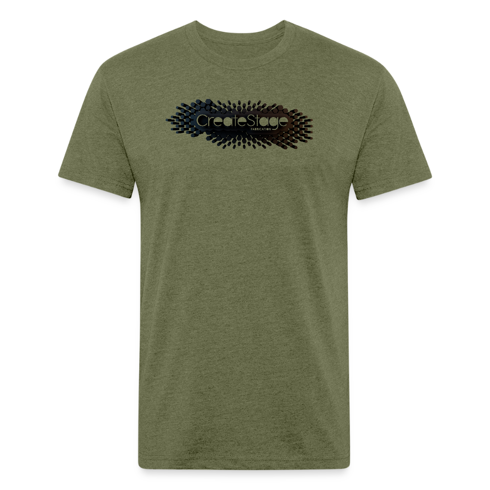 Fitted Cotton/Poly T-Shirt by Next Level - heather military green
