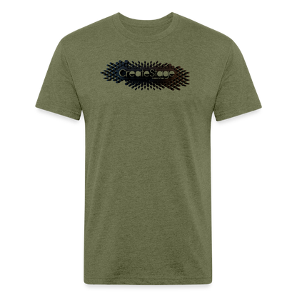 Fitted Cotton/Poly T-Shirt by Next Level - heather military green