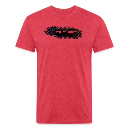 Fitted Cotton/Poly T-Shirt by Next Level - heather red