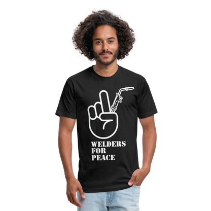 Fitted Cotton/Poly T-Shirt by Next Level - black