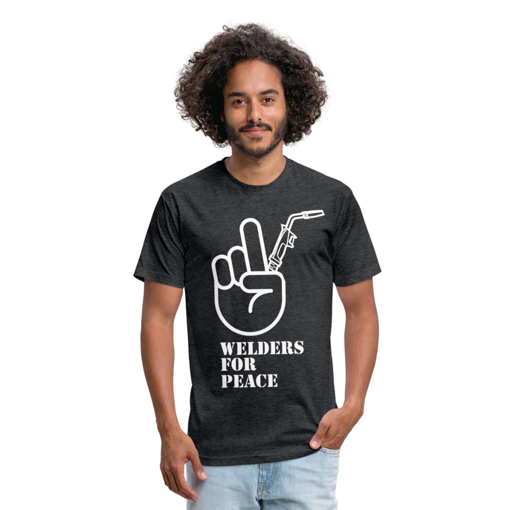 Fitted Cotton/Poly T-Shirt by Next Level - heather black