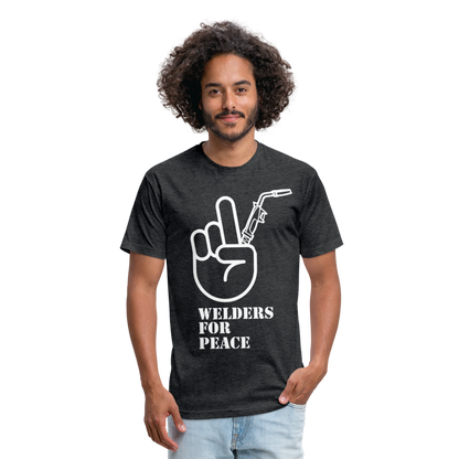 Fitted Cotton/Poly T-Shirt by Next Level - heather black