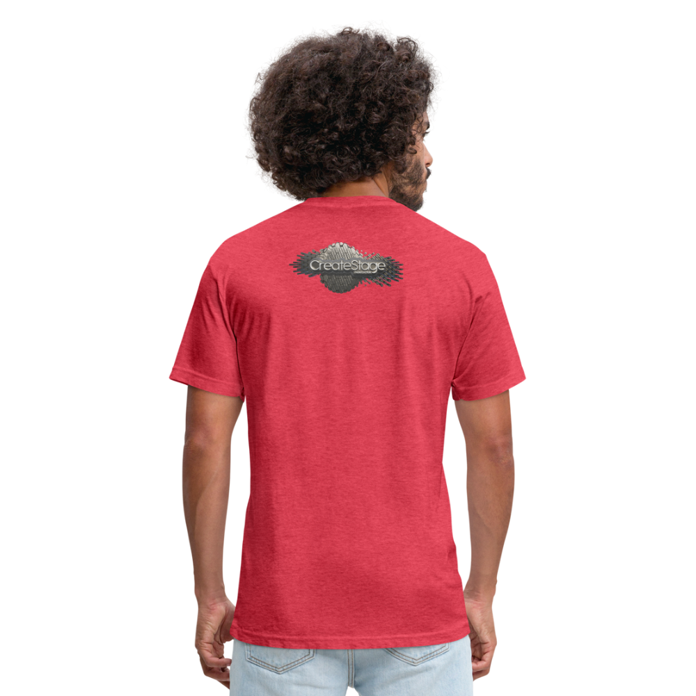Fitted Cotton/Poly T-Shirt by Next Level - heather red