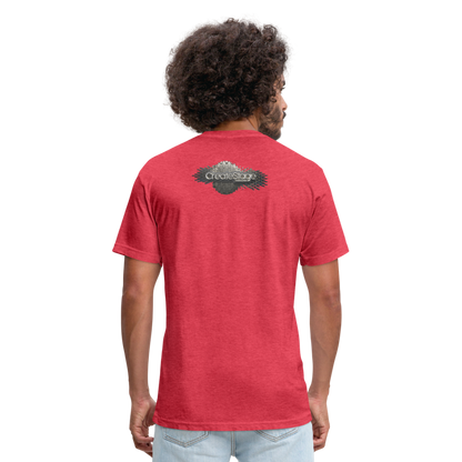 Fitted Cotton/Poly T-Shirt by Next Level - heather red