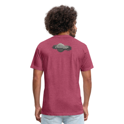Fitted Cotton/Poly T-Shirt by Next Level - heather burgundy