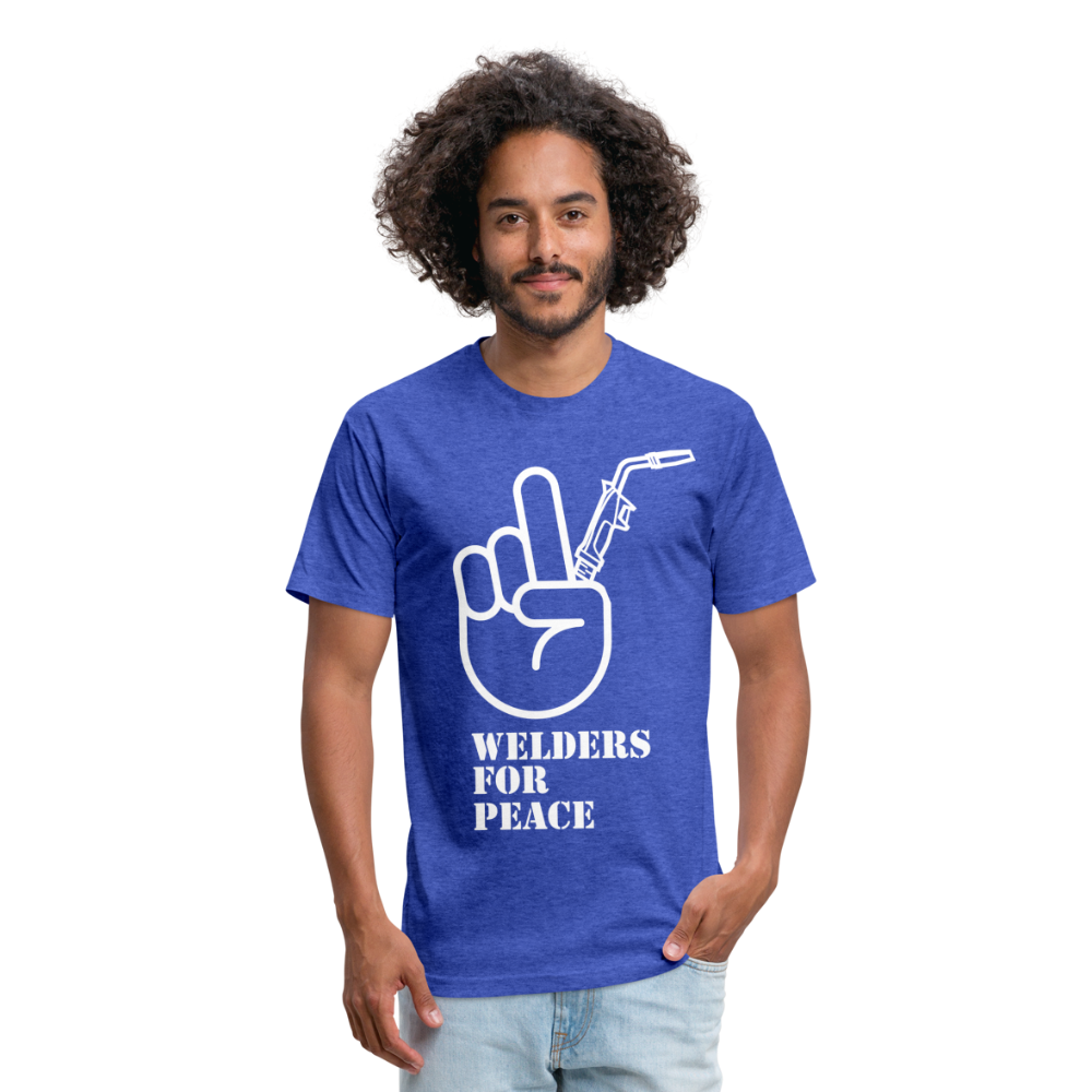 Fitted Cotton/Poly T-Shirt by Next Level - heather royal