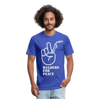 Fitted Cotton/Poly T-Shirt by Next Level - heather royal