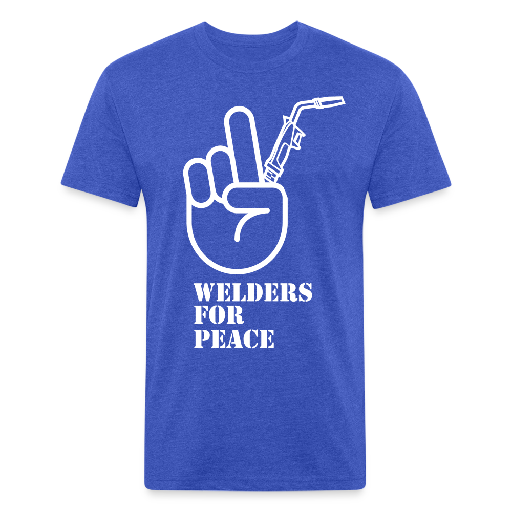 Fitted Cotton/Poly T-Shirt by Next Level - heather royal