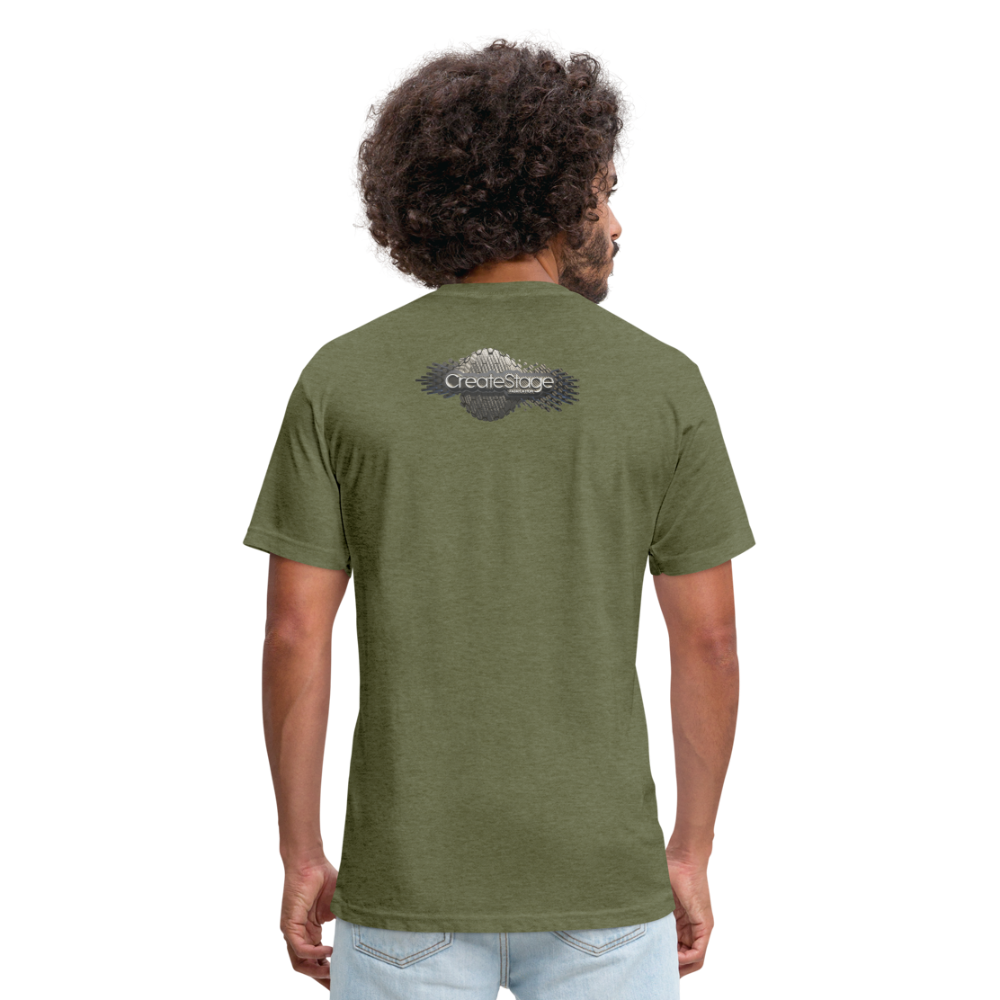 Fitted Cotton/Poly T-Shirt by Next Level - heather military green