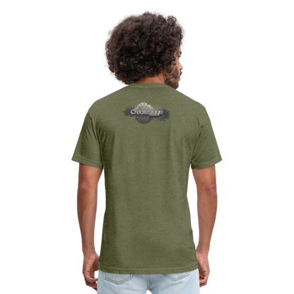 Fitted Cotton/Poly T-Shirt by Next Level - heather military green