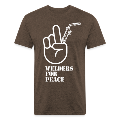 Fitted Cotton/Poly T-Shirt by Next Level - heather espresso