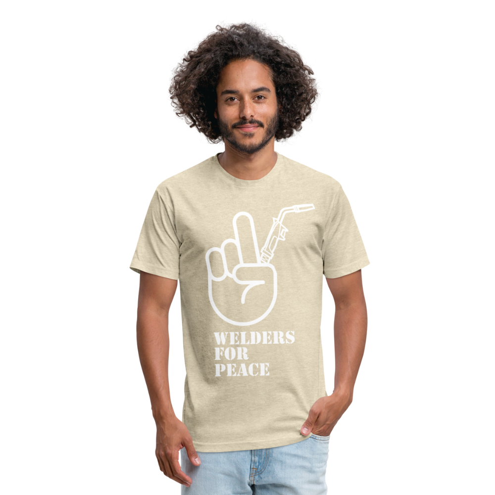 Fitted Cotton/Poly T-Shirt by Next Level - heather cream