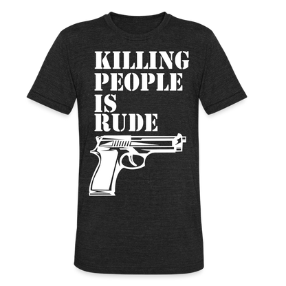 Unisex Tri-Blend T-Shirt - heather black