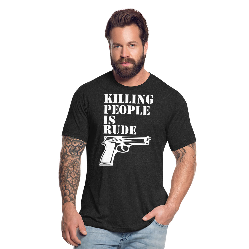 Unisex Tri-Blend T-Shirt - heather black