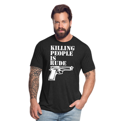 Unisex Tri-Blend T-Shirt - heather black