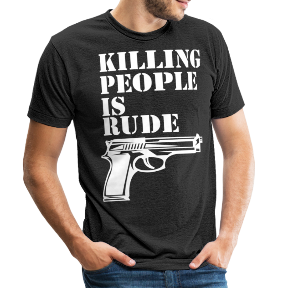 Unisex Tri-Blend T-Shirt - heather black