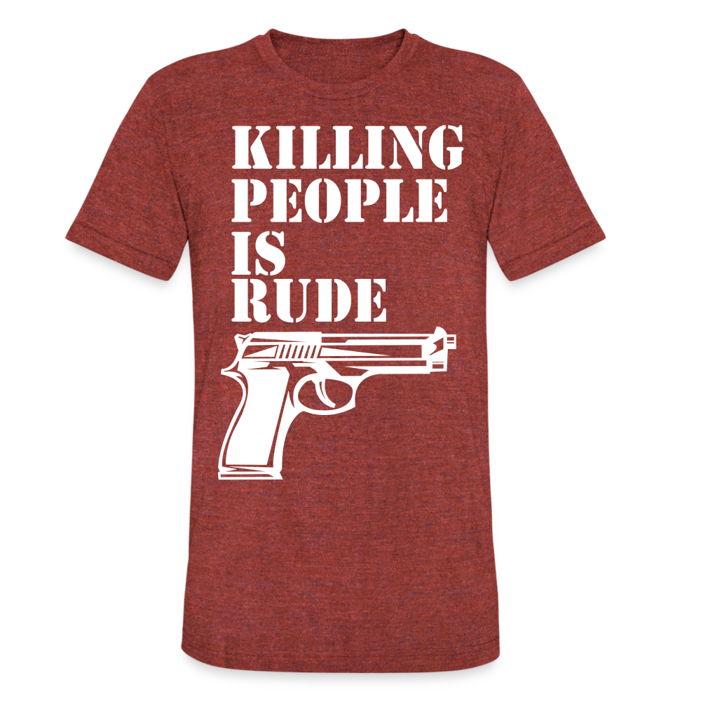 Unisex Tri-Blend T-Shirt - heather cranberry