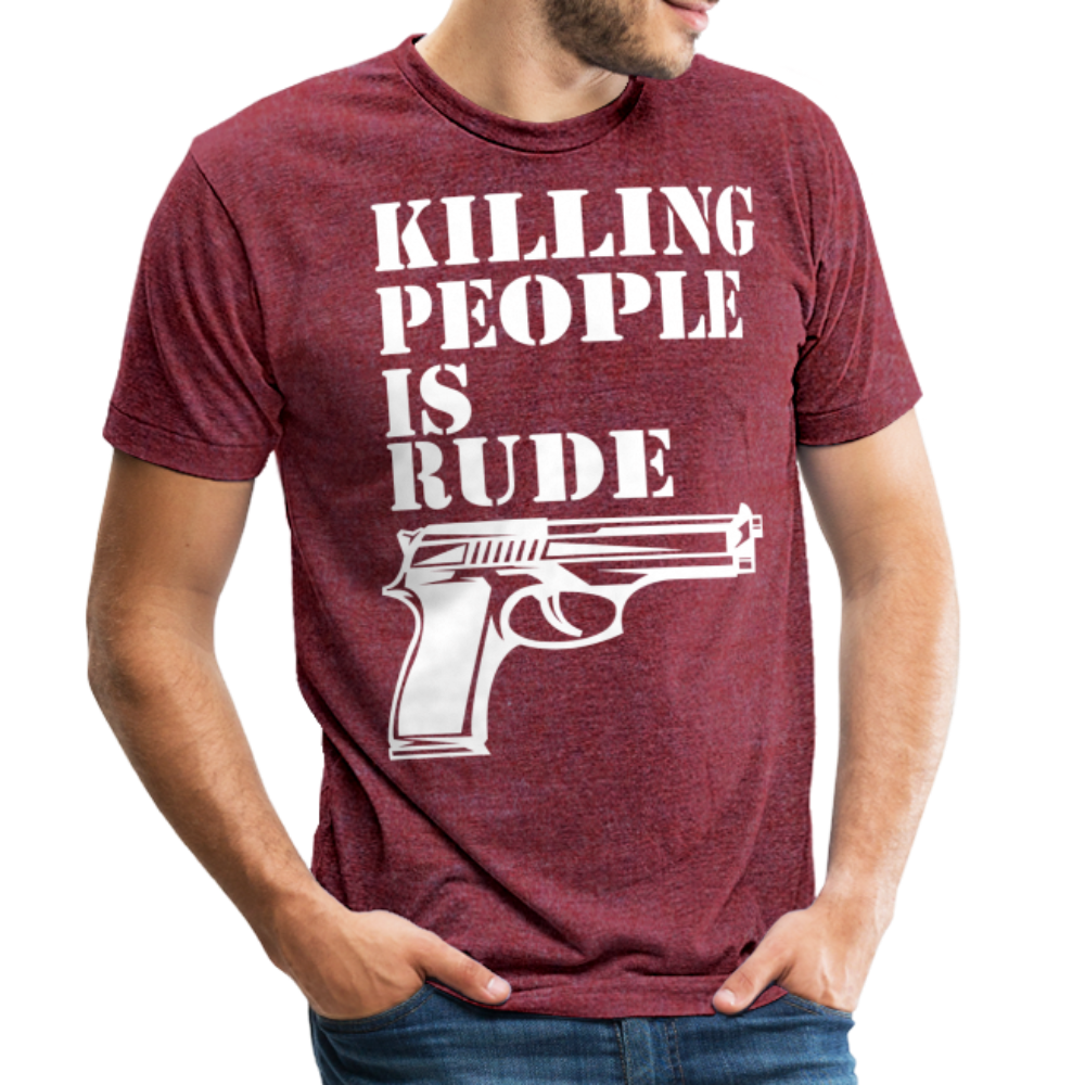 Unisex Tri-Blend T-Shirt - heather cranberry